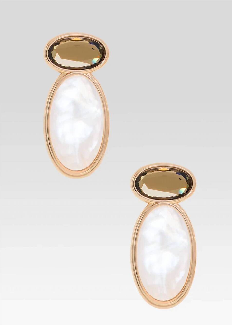 NEW RETROFETE women's yolanda earring in ochre/pearl